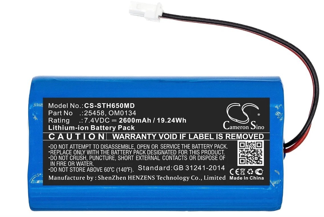 NEW 2600mAh Battery for SurgiTel Eclipse EHL65,EHL-65,Odyssey Analog,P/N:25458