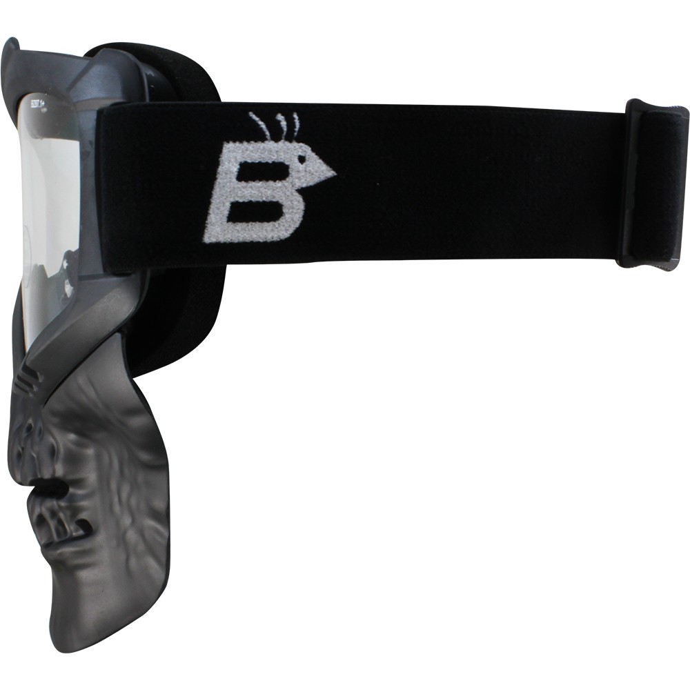 2 Birdz Eyewear Skullbird Detachable Skull Masks with Goggles Clear + Smoke Lens