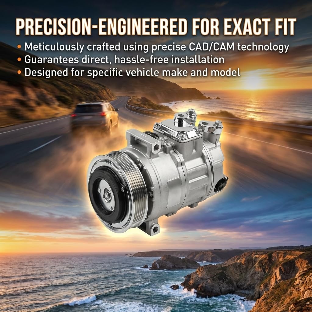 AC Compressor w/ Clutch for 1994-2009 Chevy Kodiak GMC Topkick 7.2L CO4618C