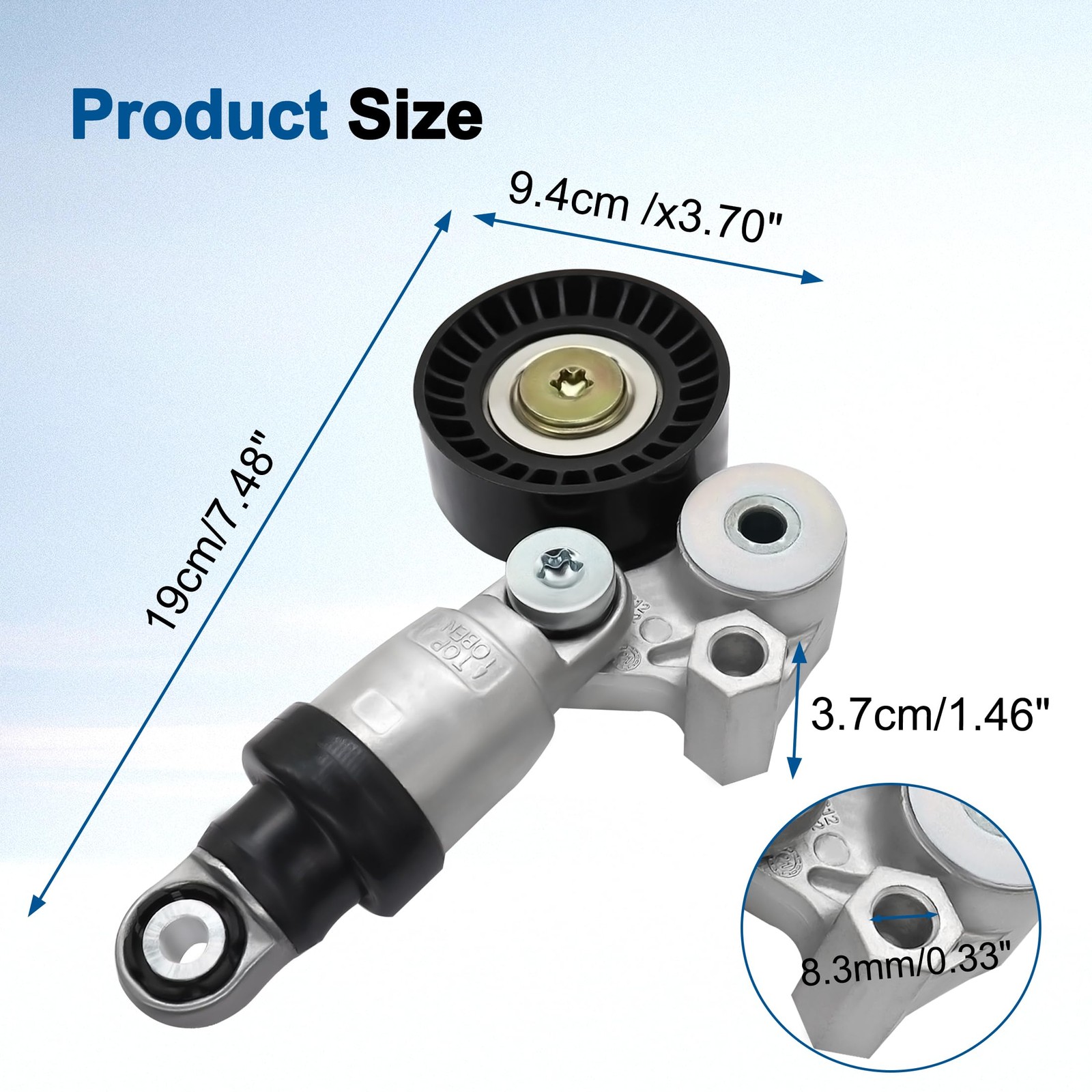 1 Pcs Engine Belt Tensioner Pulley Assembly Fit for Mazda 3 2004-2018 for Maz…