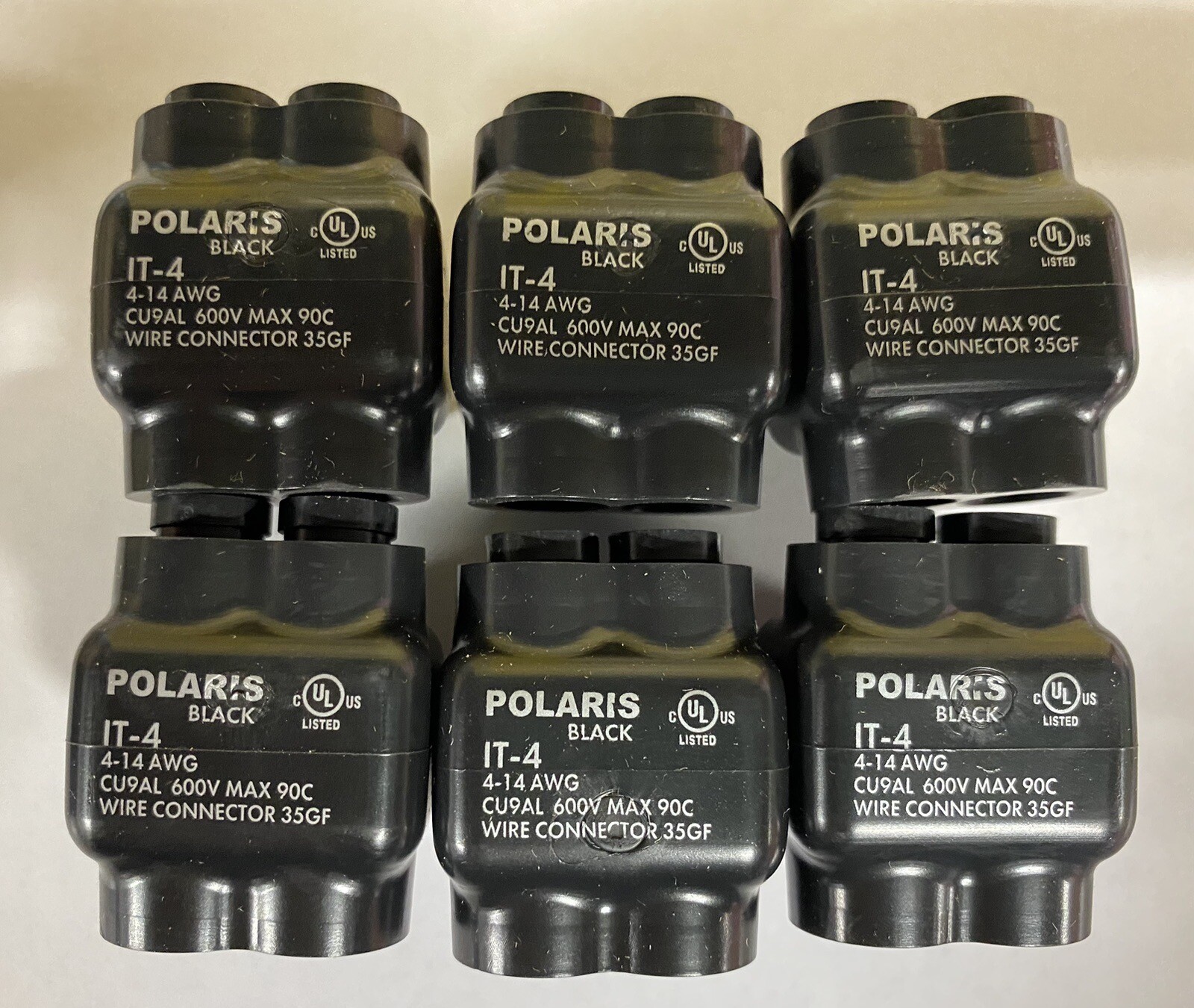 LOT of 6, NEW – Nsi, IT-4 Polaris INSULATED Connector. 4-14 Awg. Lot of 6, New