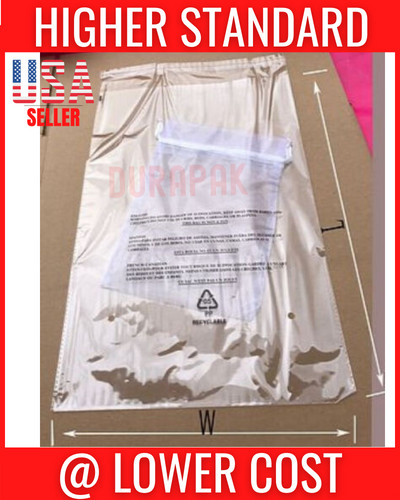 1000~ 12×18″ OPP 1.2 mil Resealable Bags with 2 Vent Holes, 3 Language Warning