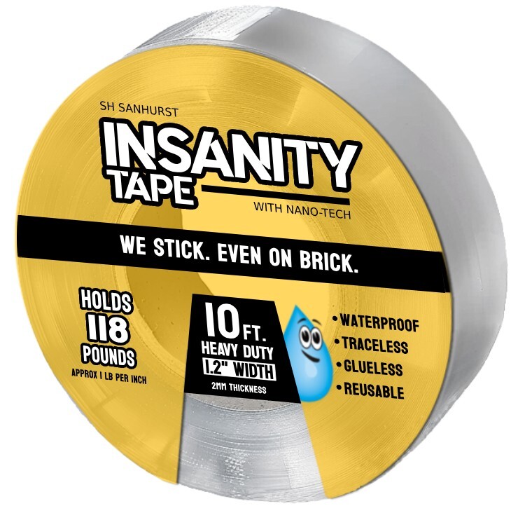 Insanity HEAVY DUTY Double Sided Alien Tape Removable Acrylic Gel Adhesive 10ft