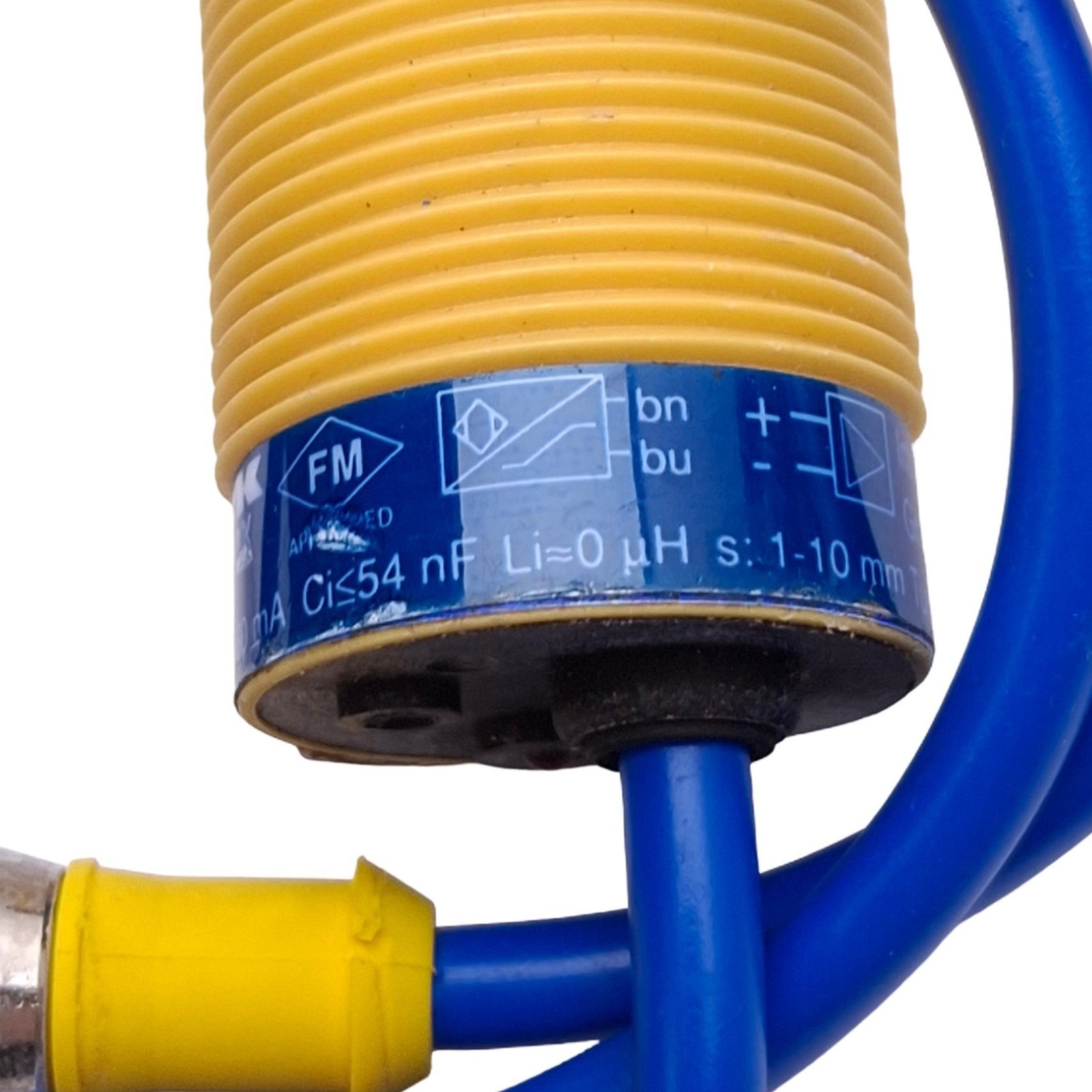 Turck BC10-S30-Y0X Proximity Sensor, 10mm Range, 15VDC, M30x1.5, M12 4-Pin