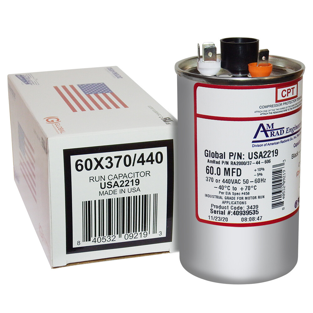 USA2219 60.0 MFD 370 or 440VAC 50-60 HZ # VA2000/37-44-606