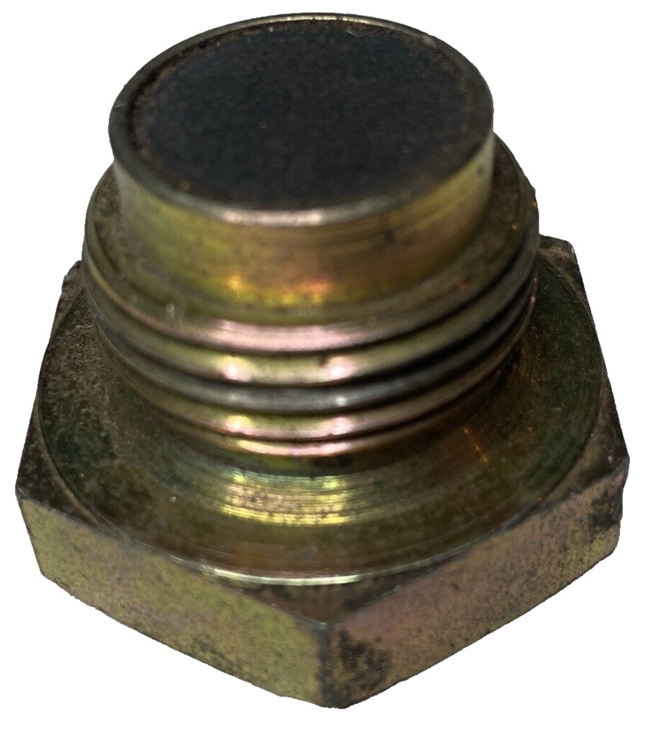 Magnetic Zinc Coated Drain Plug (Size -14 Dash 14) 1/2″ Drive 1.5″ Wrench Size