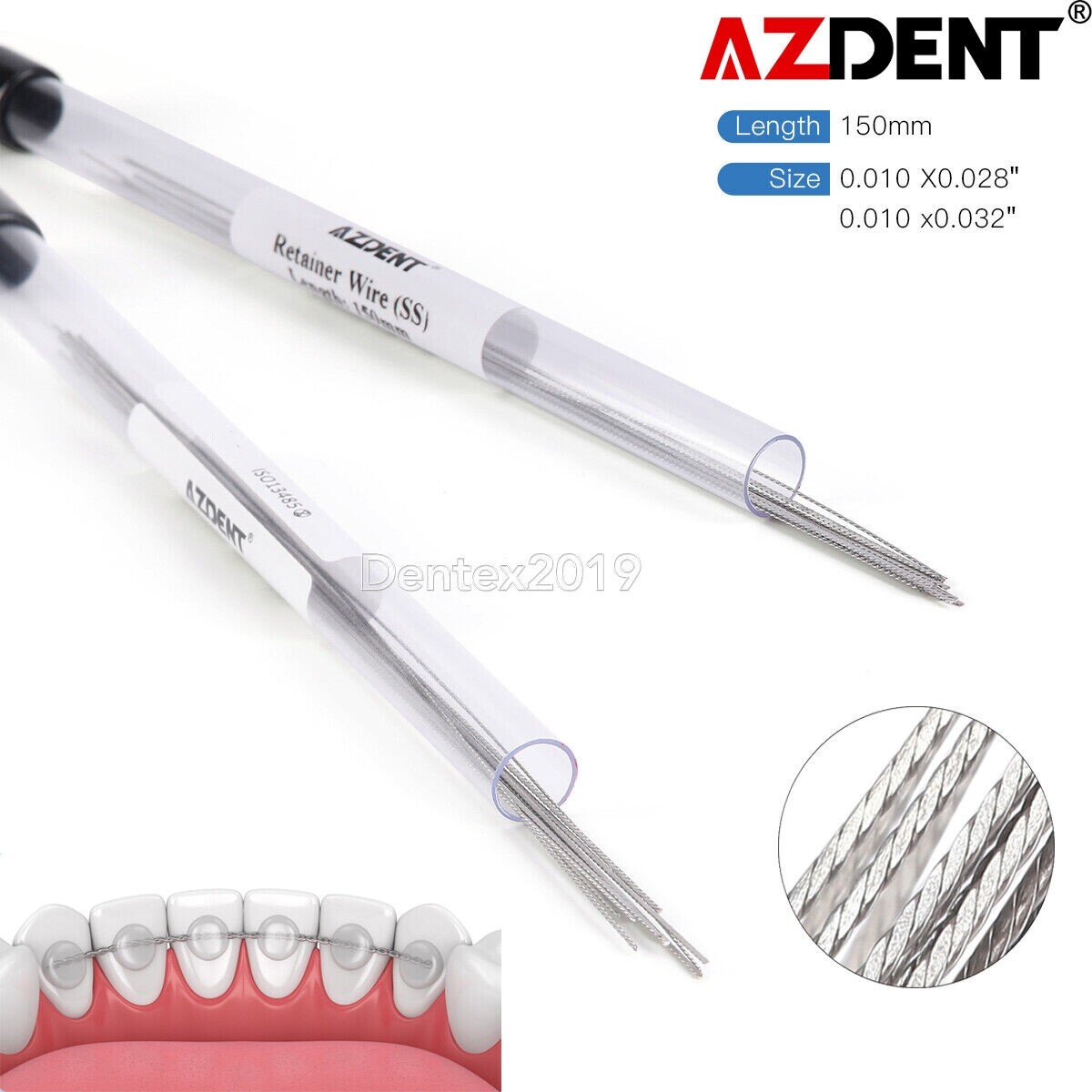 Orthodontic Lingual Retainer Wire Stainless Steel Flat Straight Twist Dental Kit
