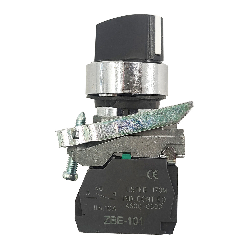 XB4-BD21 Selector switch metal black 22mm 2 positions stay put 1NO XB4BD21 NEW