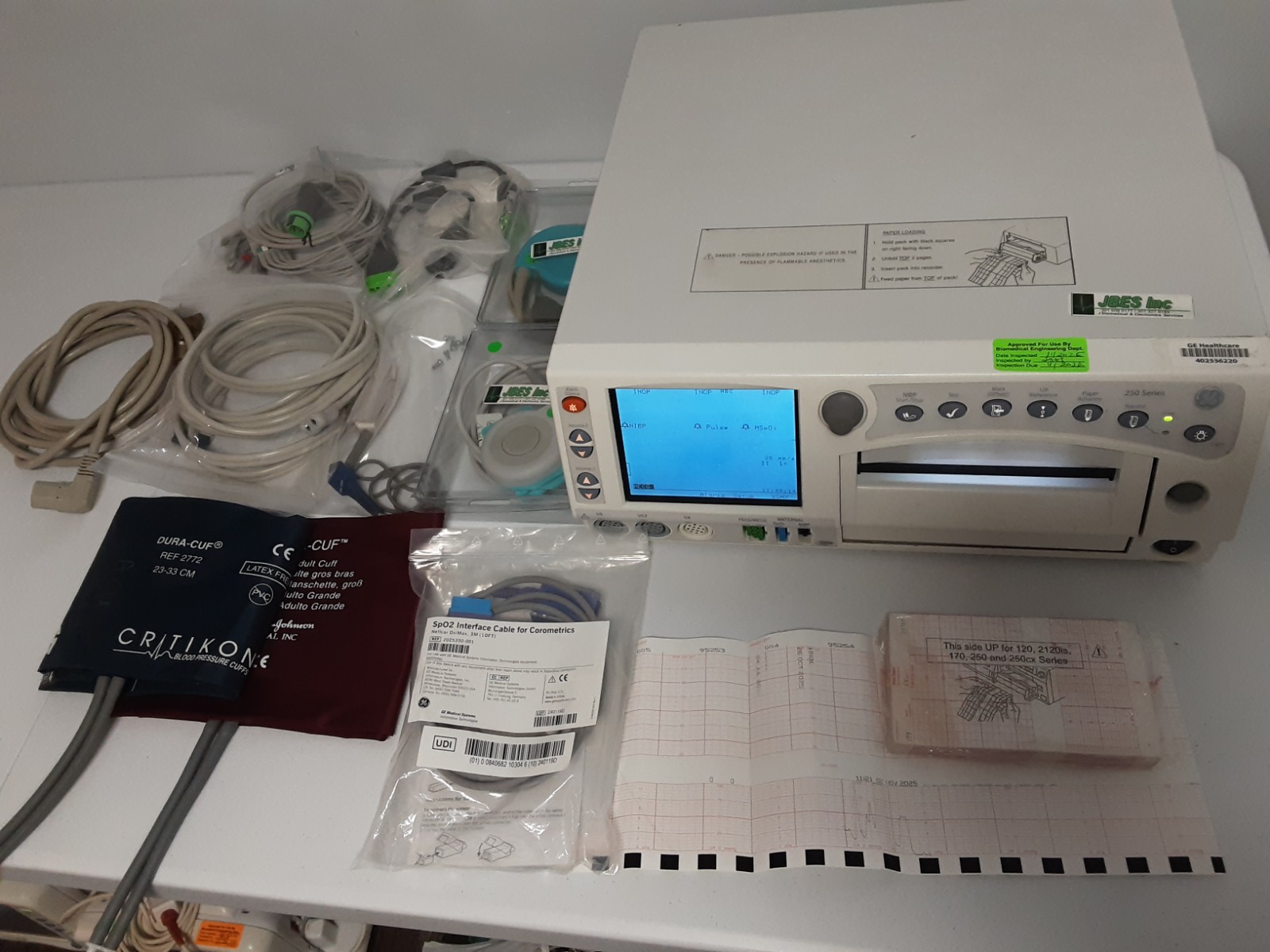 GE 259A Maternal/Fetal Monitor W/ Probes, All Accessories On Pic 30 Days Return