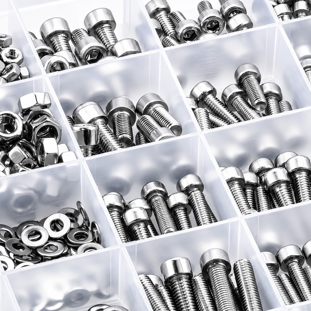880PCS Metric Screws Assortment Kit, Hex Socket Head Cap, Bolts Nuts Washers New