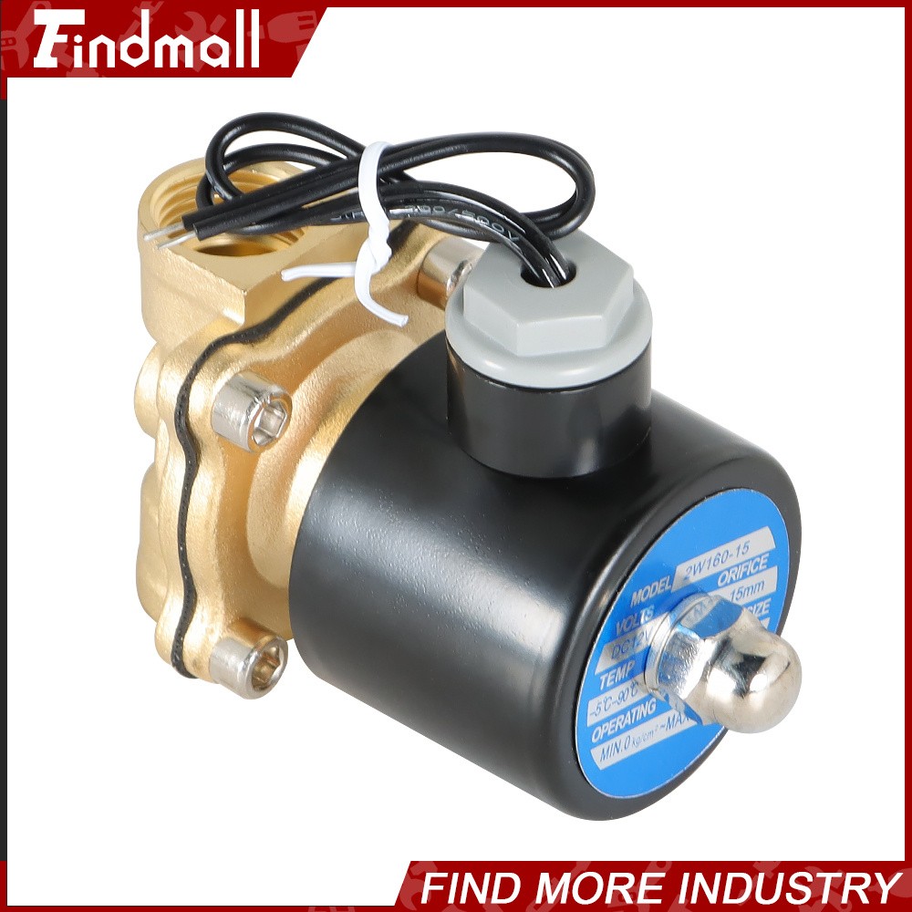1/2″ DC 12V Brass Electric Solenoid Valve NPT Gas Water Air Normally Closed