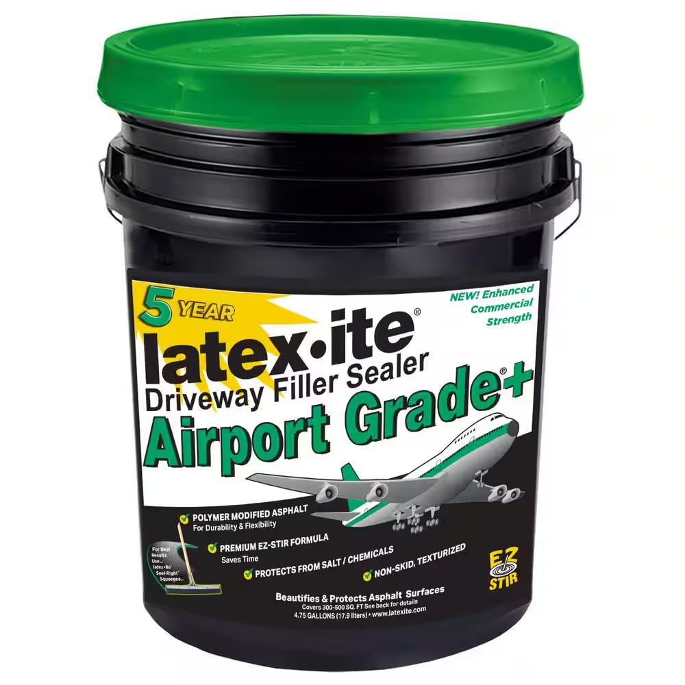 Airport Grade Asphalt Driveway Filler Sealer 4.75 Gal. Cracks Patch Repair