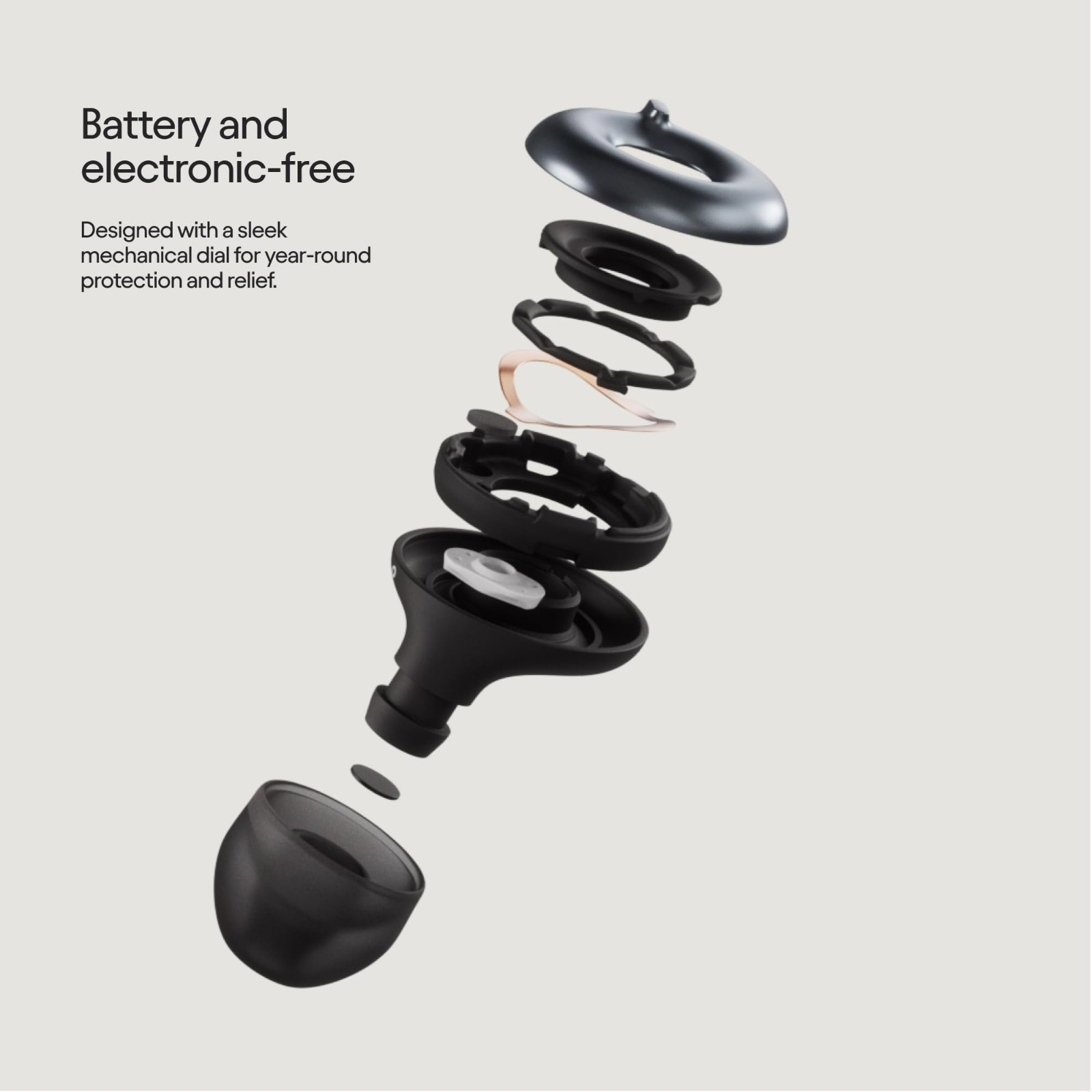 Loop Switch 2 Adjustable Ear Plugs 3 Noise Relief Modes 20-26 dB (SNR) Reduction