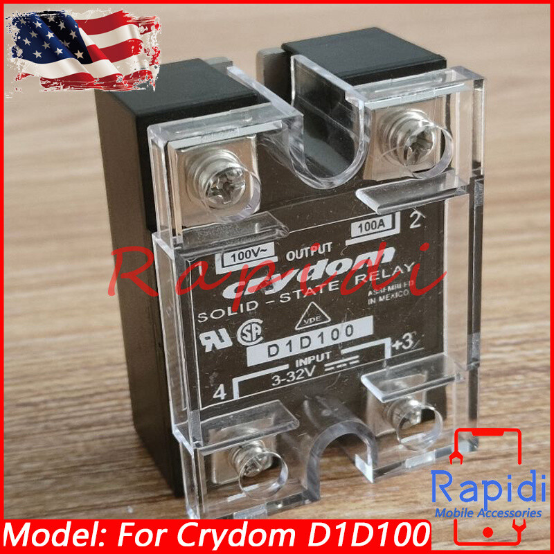 For Crydom D1D100 Solid State Relay 100VDC/100A IP00 SPST 3-32VDC US STOCK