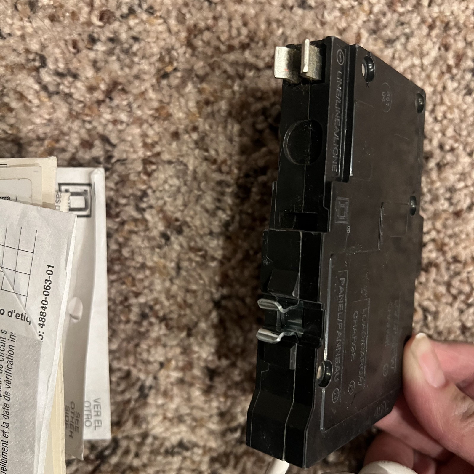 SQUARE D QO130GFI CIRCUIT BREAKER & GROUND FAULT INTERRUPTER 120V 60 HZ