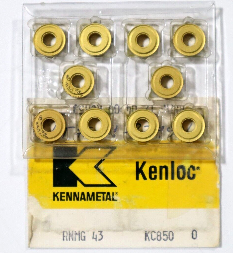 10pcs, KENNAMETAL, RNMG 43 KC850 CARBIDE INSERTS – 1160160