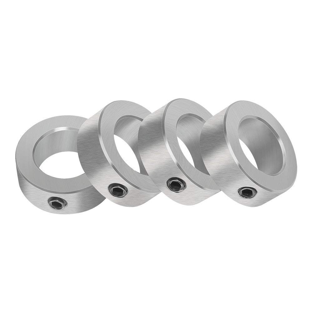 7/8 Bore Zinc Plated Shaft Collars, Solid Steel, Set Screws Style, Industrial
