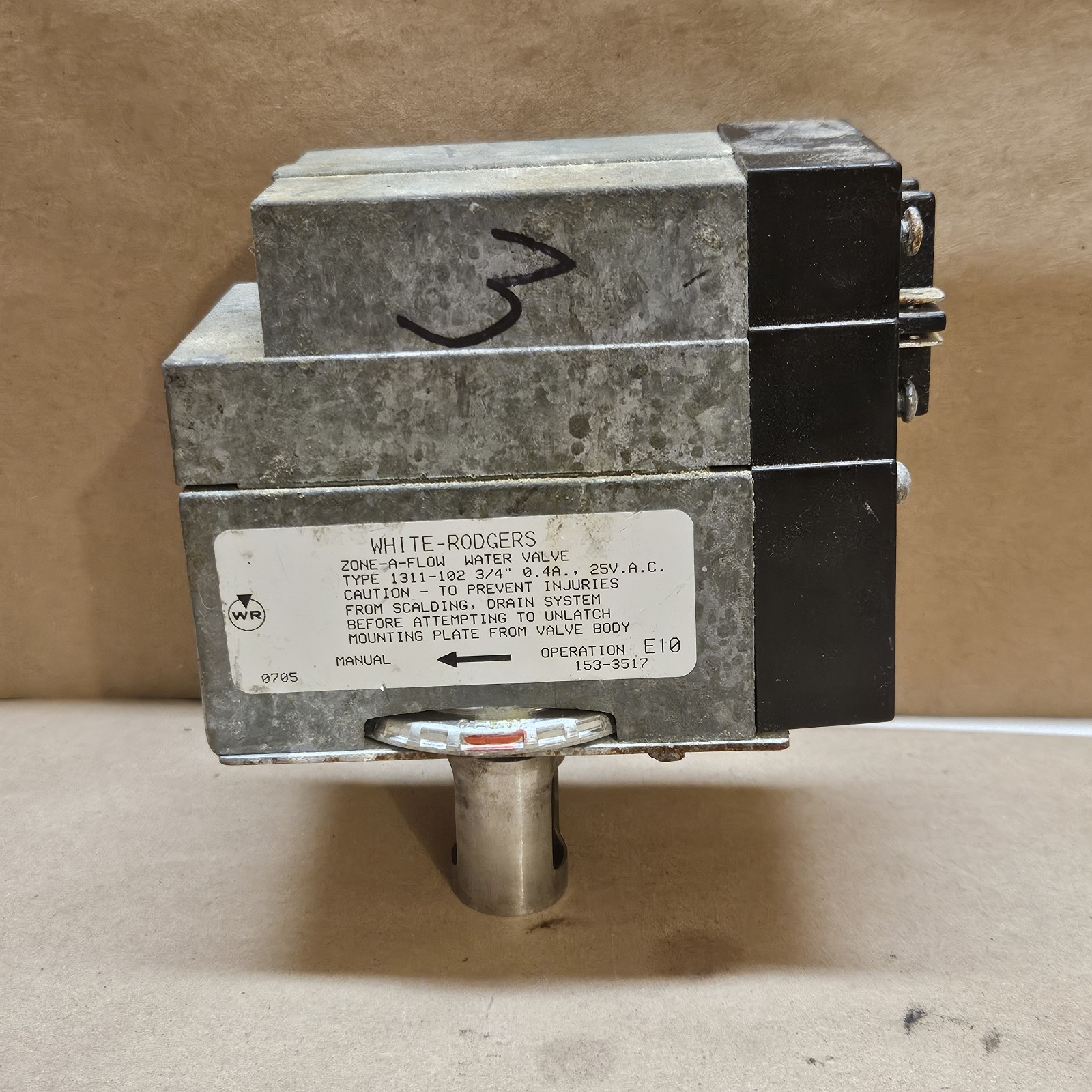 White-Rodgers 1311-102 Hydronic Zone Valve Model 1311-102