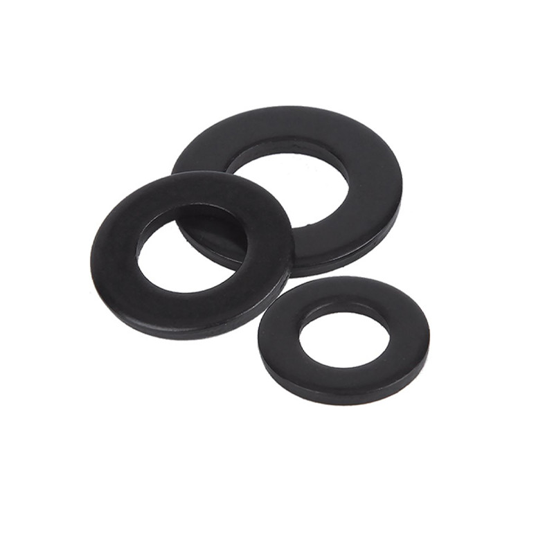 Grade 8.8 High Tensile Black Flat Washers Carbon Steel I.D:2mm-30mm O.D:5mm-60mm
