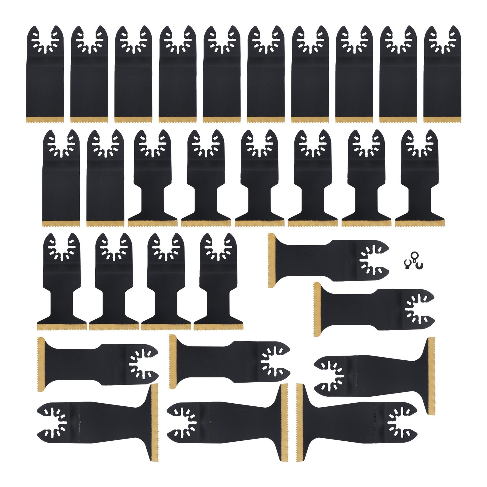 Titanium Multi Tool Blade – 30Pcs Oscillating Tool Blades for Metal Wood Plastic