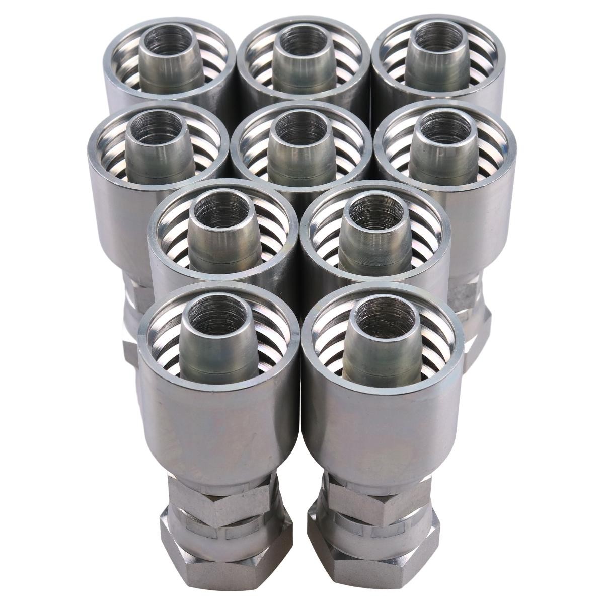 10PK Hydraulic Hose Fitting 10643-12-12 with 3/4″ Female JIC Swivel for Parker