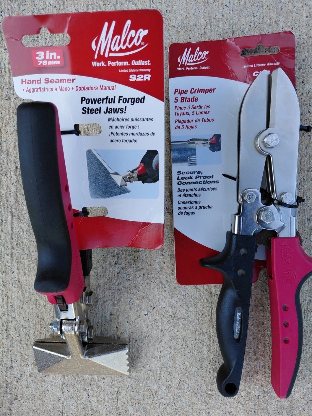 MALCO S2R Hand Seamer & Malco C5R Crimper-5 Blade, ..Forged Steel,.. NEW!