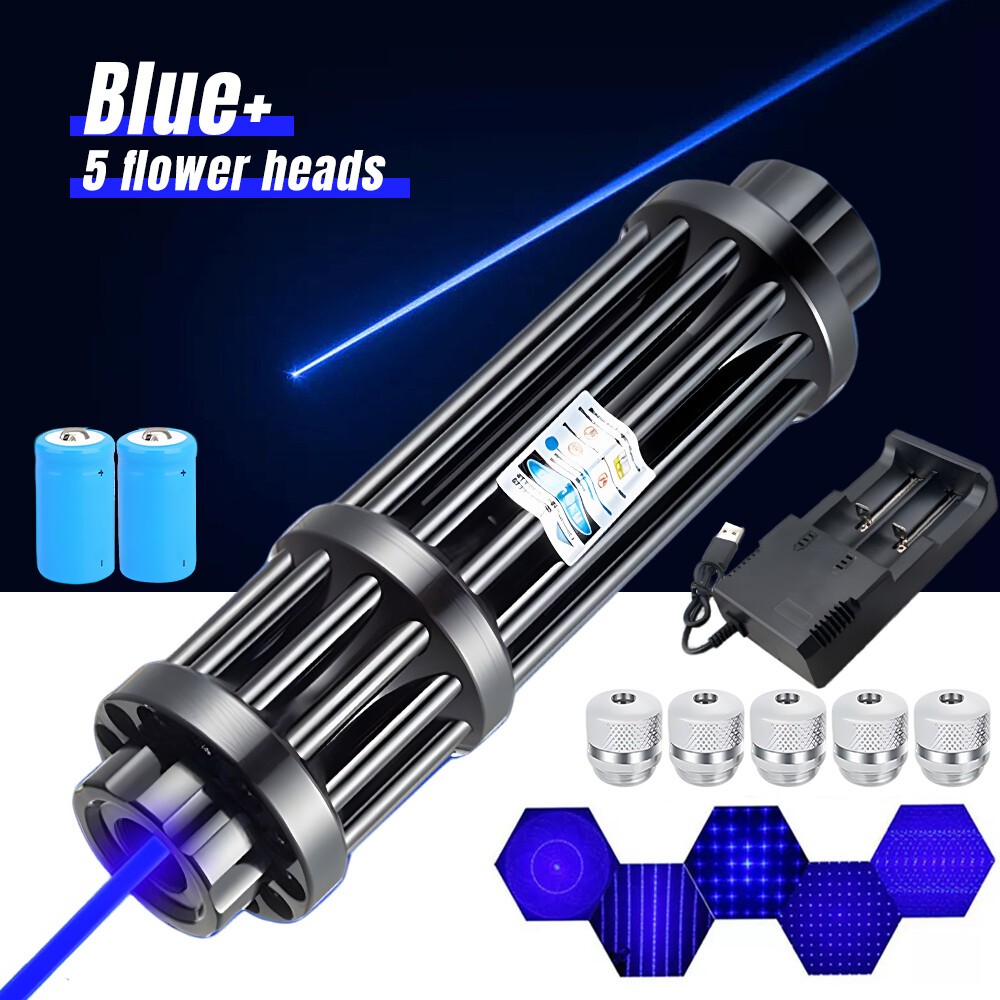 450nm Blue Laser Pointer Pen Visible Beam Light Zoom Focus Lazer New