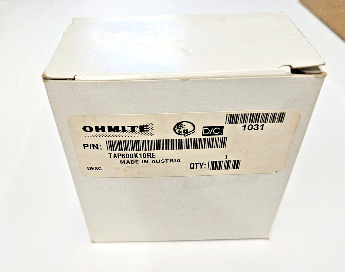 TAP600K10RE, Power Resistor, 10 Ohm ±10% 600W Chassis Mount, Ohmite Qty- 1 pc