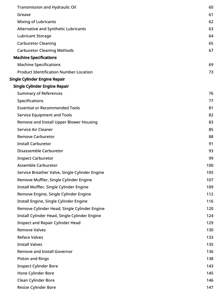 John Deere D100 D105 D110 D120 D125 D130 Tractor Technical Service Manual 113219