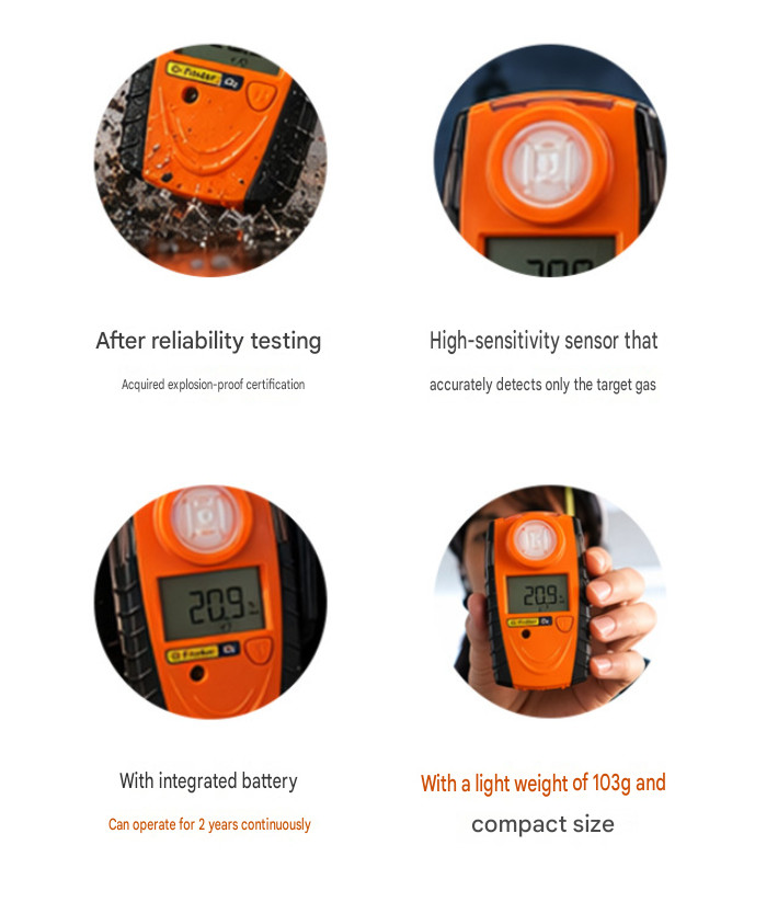 GASTRON Explosion Proof Gas Detector 2 Yr Continuous Monitor O2 CO H2S [Choose1]