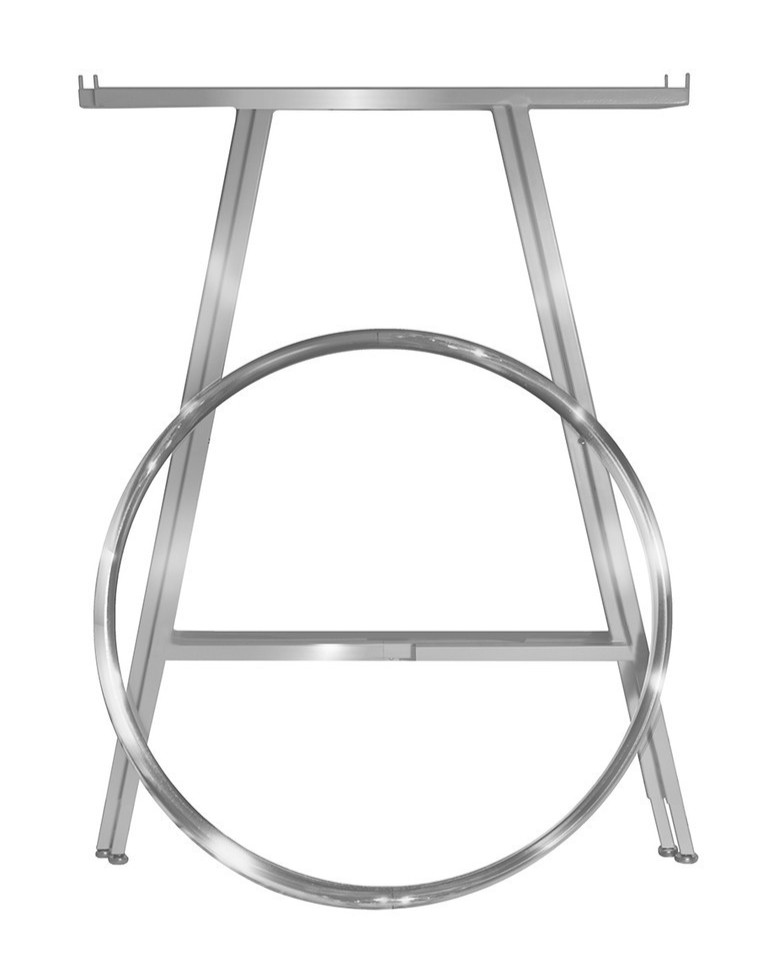 Chrome 36″ Round Clothing Rack Height 48 – 72″ H Leveler Glides Garment