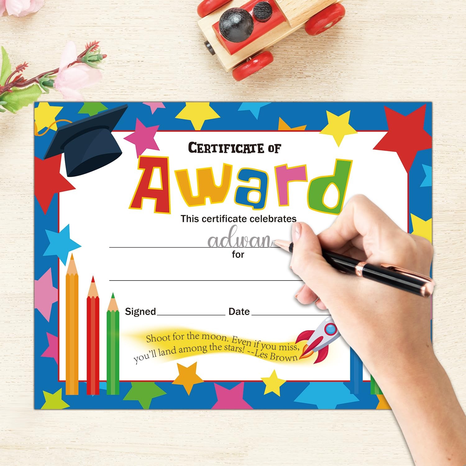 25 PCS Colorful 8 X 10 Inches Award Certificates Student of The Month Certifi