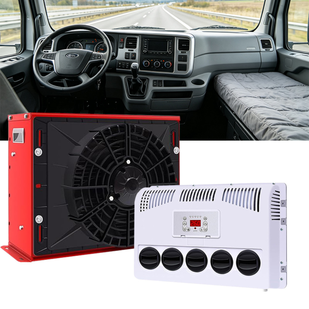 11000BTU 12V Cab Truck Air Conditioner Split AC for Semi Trucks Bus RV Caravan