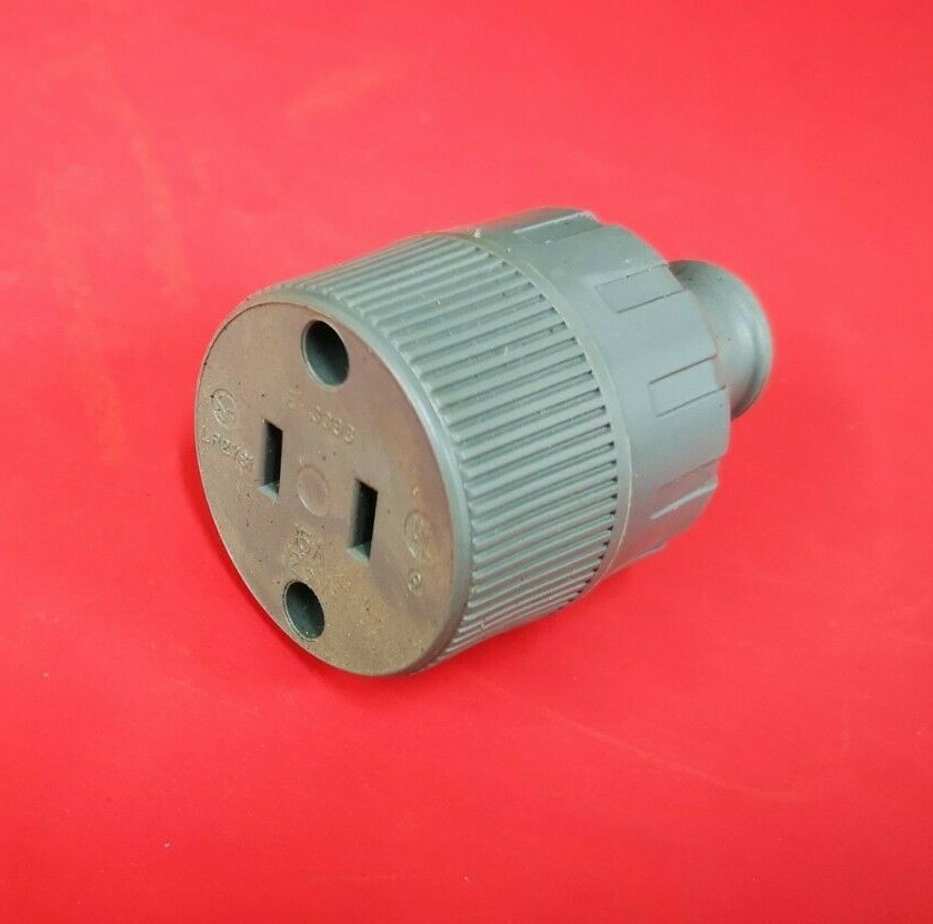 5 x Leviton VINYL HD Female Connector PARALLEL Plug 15A 125V NEMA 1-15R NEW 610L