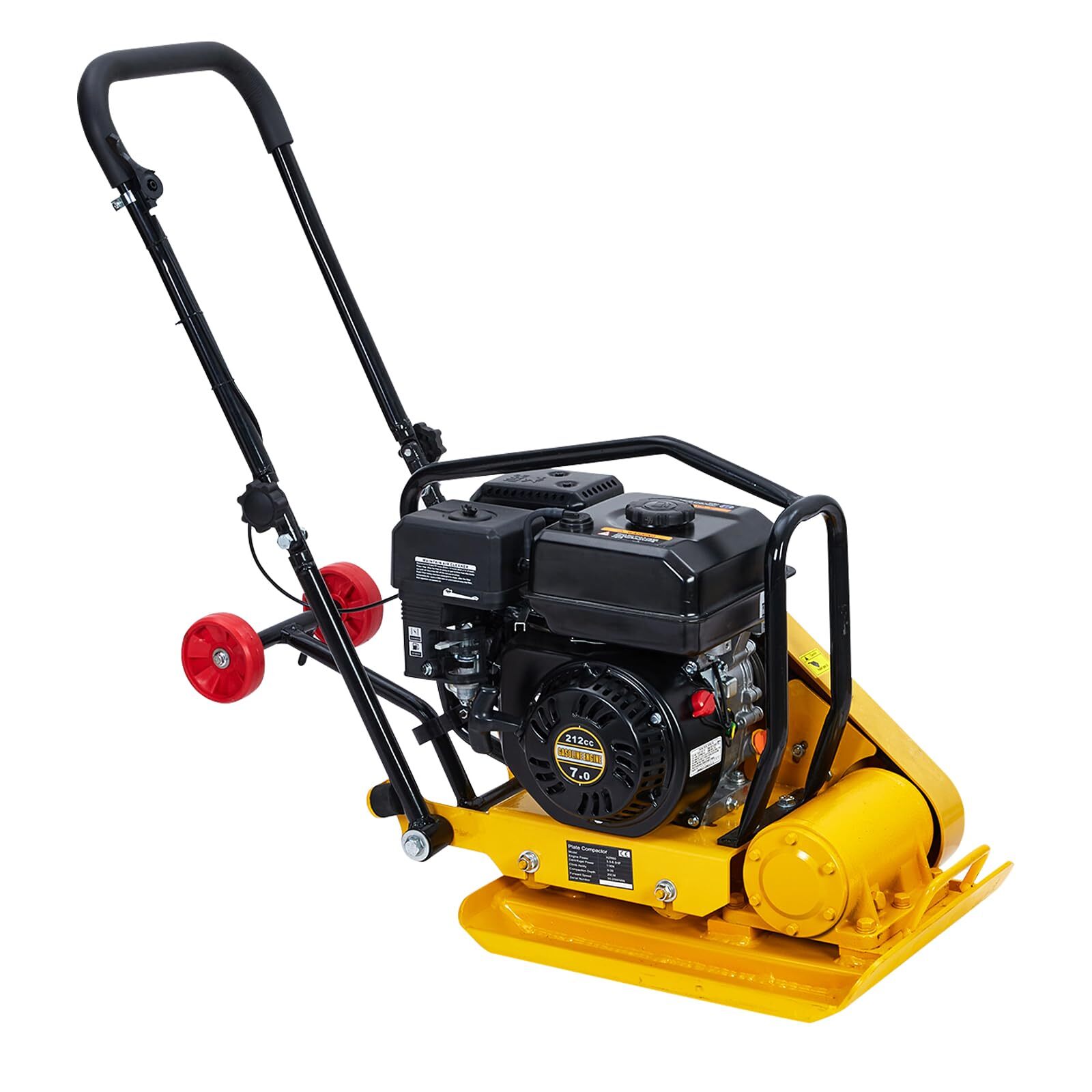 7.0HP Vibratory Plate Compactor Soil Dirt Rammer 212CC Gas Engine ,Force Tamper