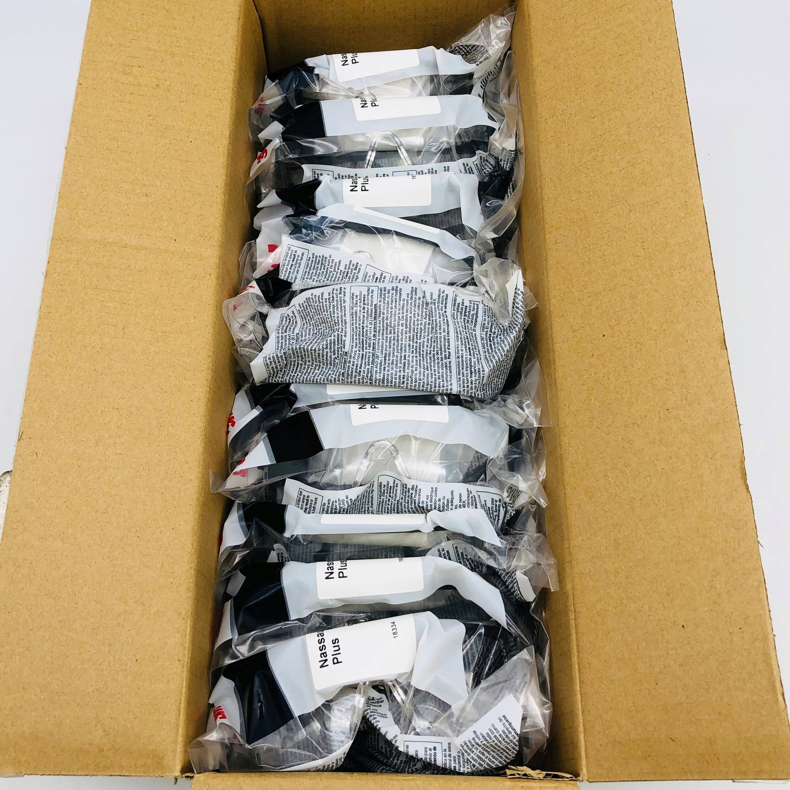 3M 14300-00000-20 Safety Glasses Nassau Plus Blk Frame Clear Anti Fog 20pr/Case