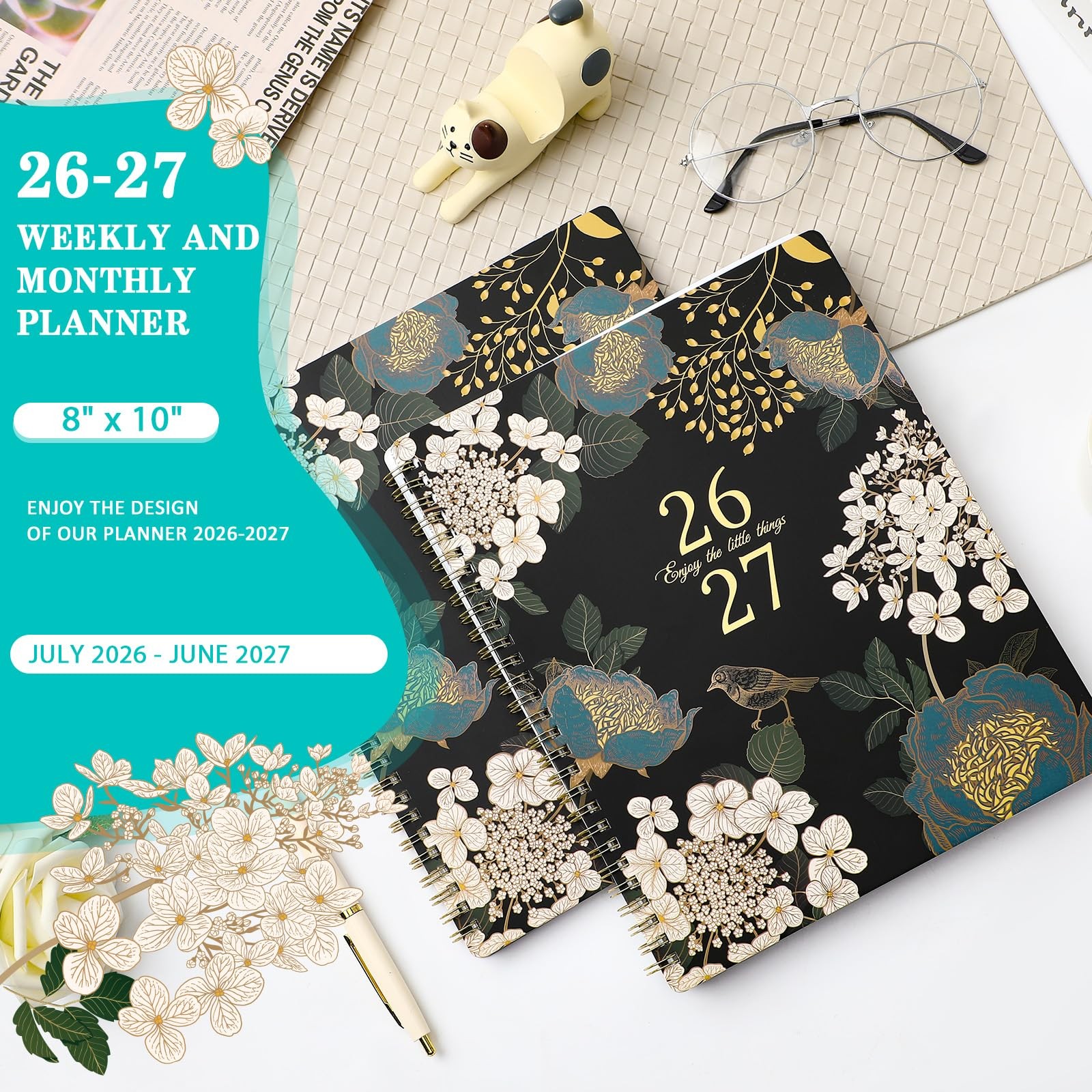 Planner 2026-2027 – Academic 26-27, Jul.2026 – 8 X 10 inches, BLACK