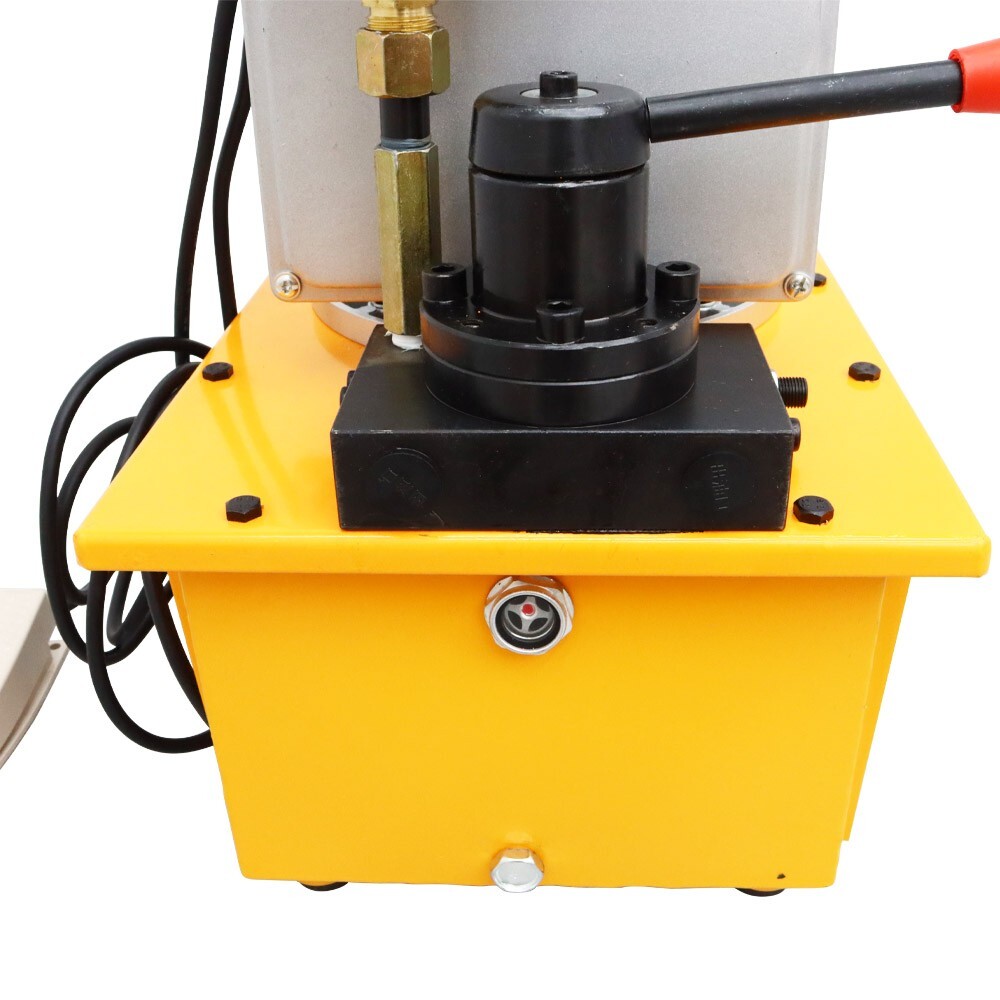 110V 60Hz Electric Double Acting Hydraulic Pump Manual Valve with Pedal 750W