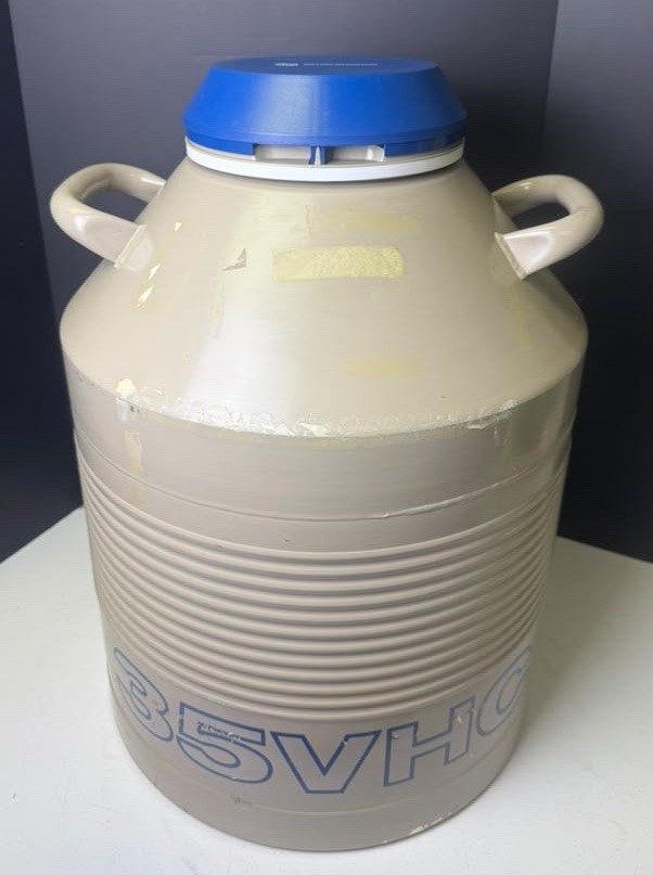 Taylor-Wharton 35VHC 35 L Liquid Nitrogen Tank with racks & canes for cryotubes