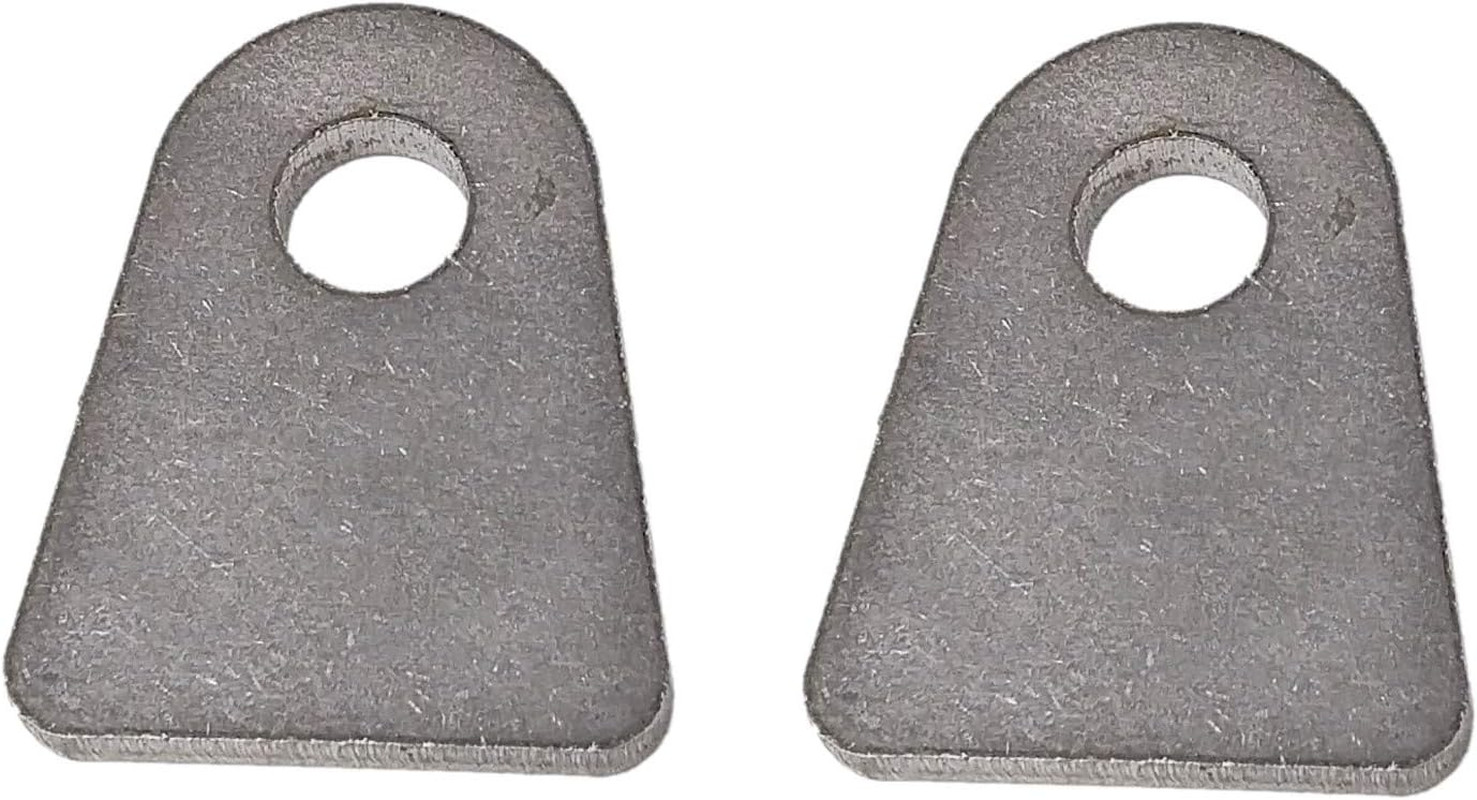 1/4 Inch Universal Shock Mount Tabs Weld On Pair with 1/2 Inch Bolt Hole