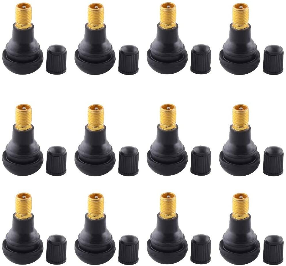 12Pcs TR412 Snap-in Tire Valve Stem 0.453″ Rim Holes Standard Vehicle Tyres
