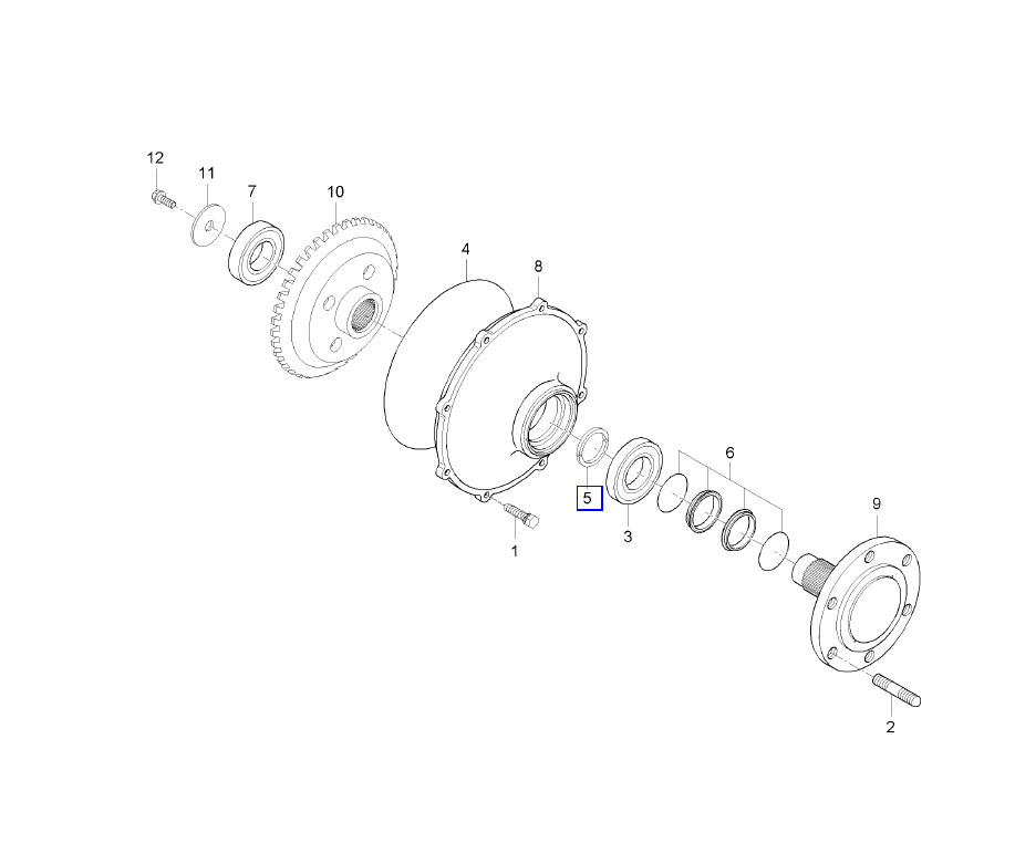 New OEM KIOTI T4340-43681 Cir-Clip For Front Axle Group on DK, DS and NX Models