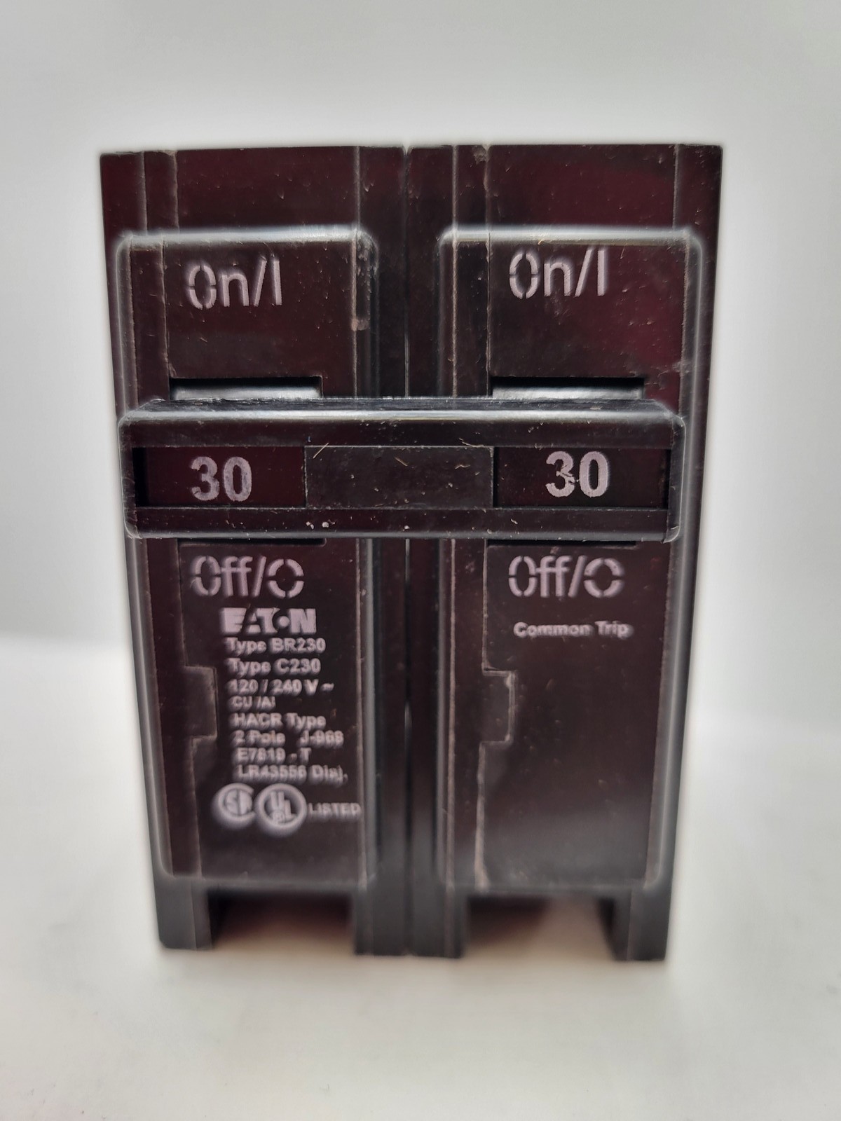 1Pc Eaton BR230 Plug-On Circuit Breaker 30A 2P 120/240V
