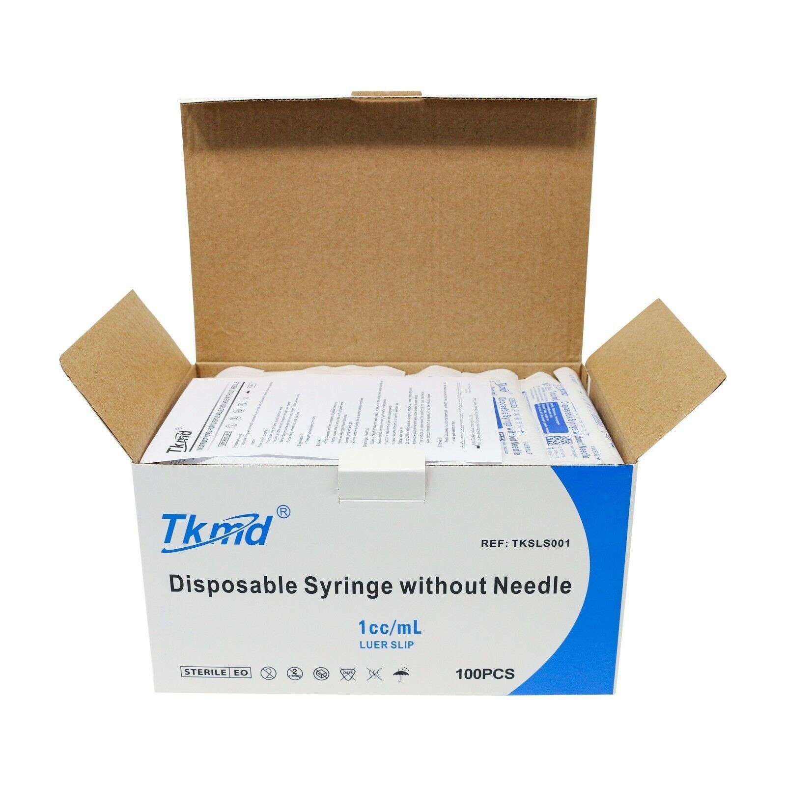 Tkmd Disposable Syringe 1cc/ml w/o Needle box of 100pc