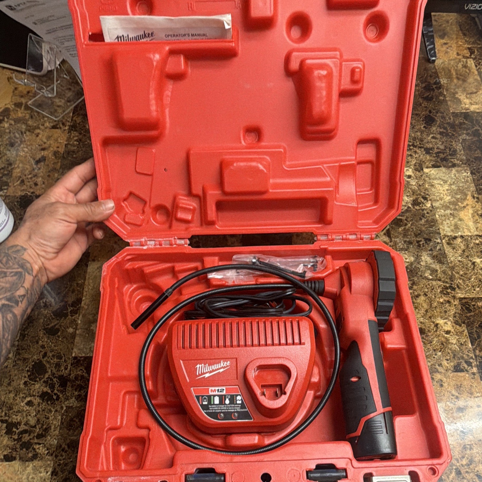 NEW Milwaukee M12 M-Spector 360 Kit with Case, & Charger (2313-21) W Battery