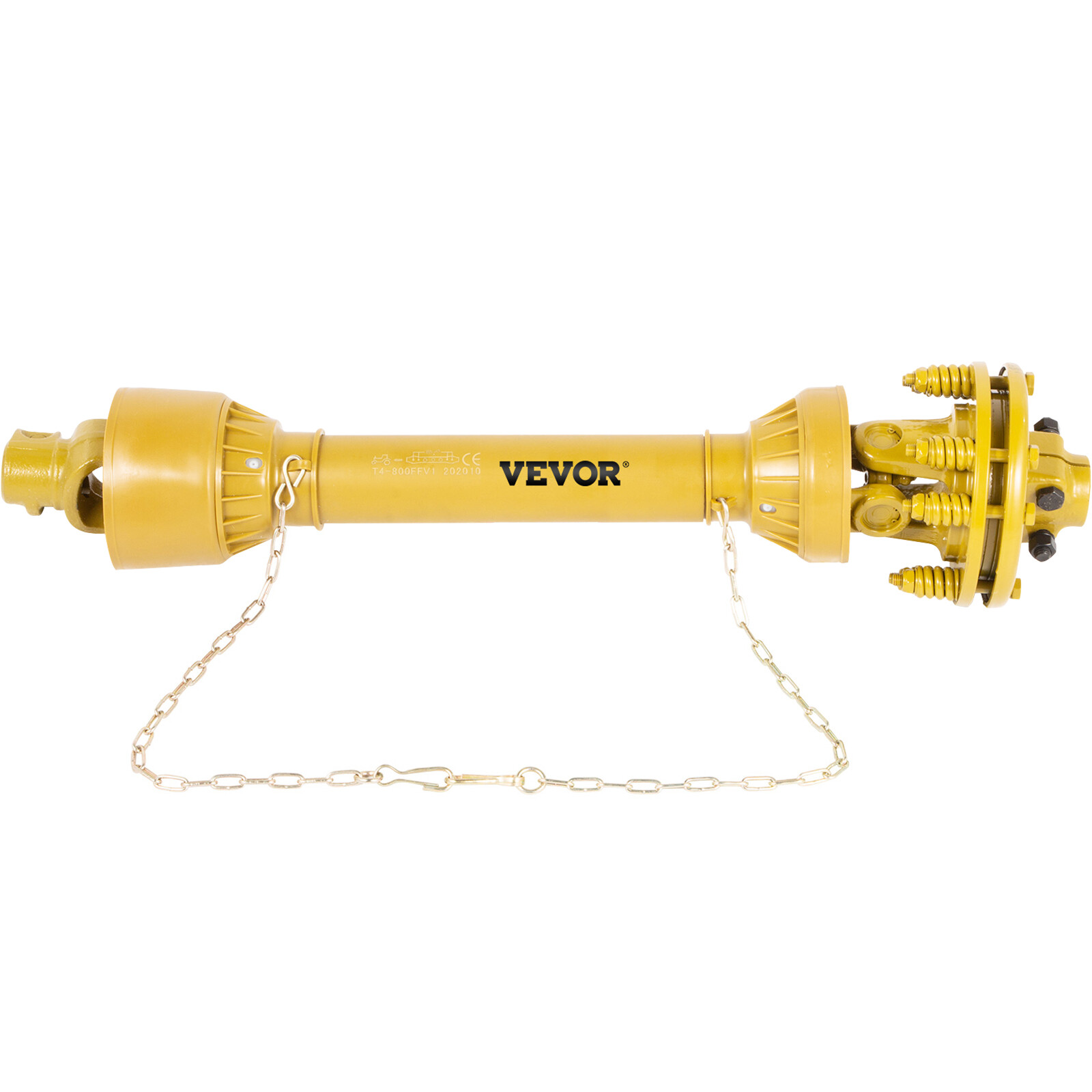 VEVOR PTO Shaft PTO Drive Shaft 1-3/8″x6 Spline w/Slip Clutch Yellow T4 31.5-41″