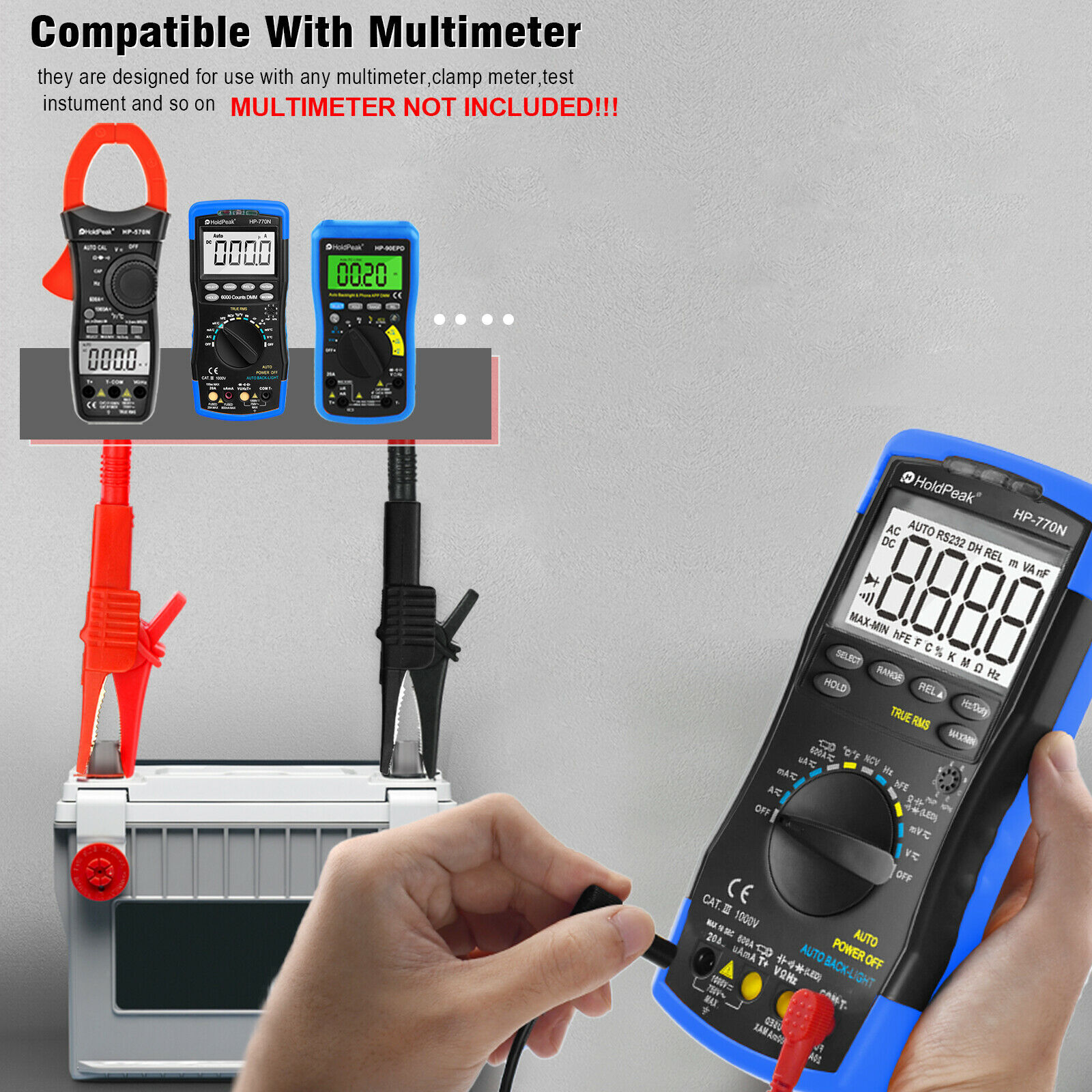 Multimeter Test Lead Kit 92PCS Electronic Tool With Alligator Clip Probe Device