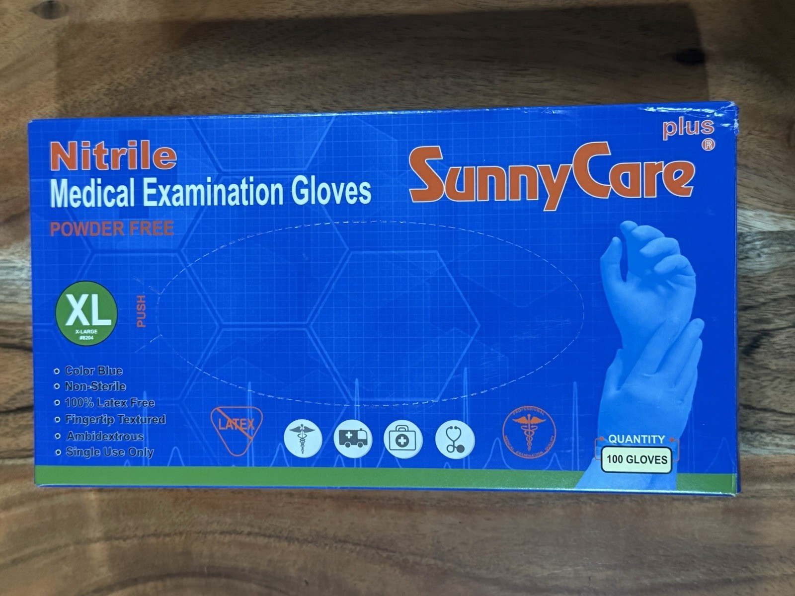 300 SunnyCare® plus Nitrile Medical Examination Gloves XL POWDER FREE