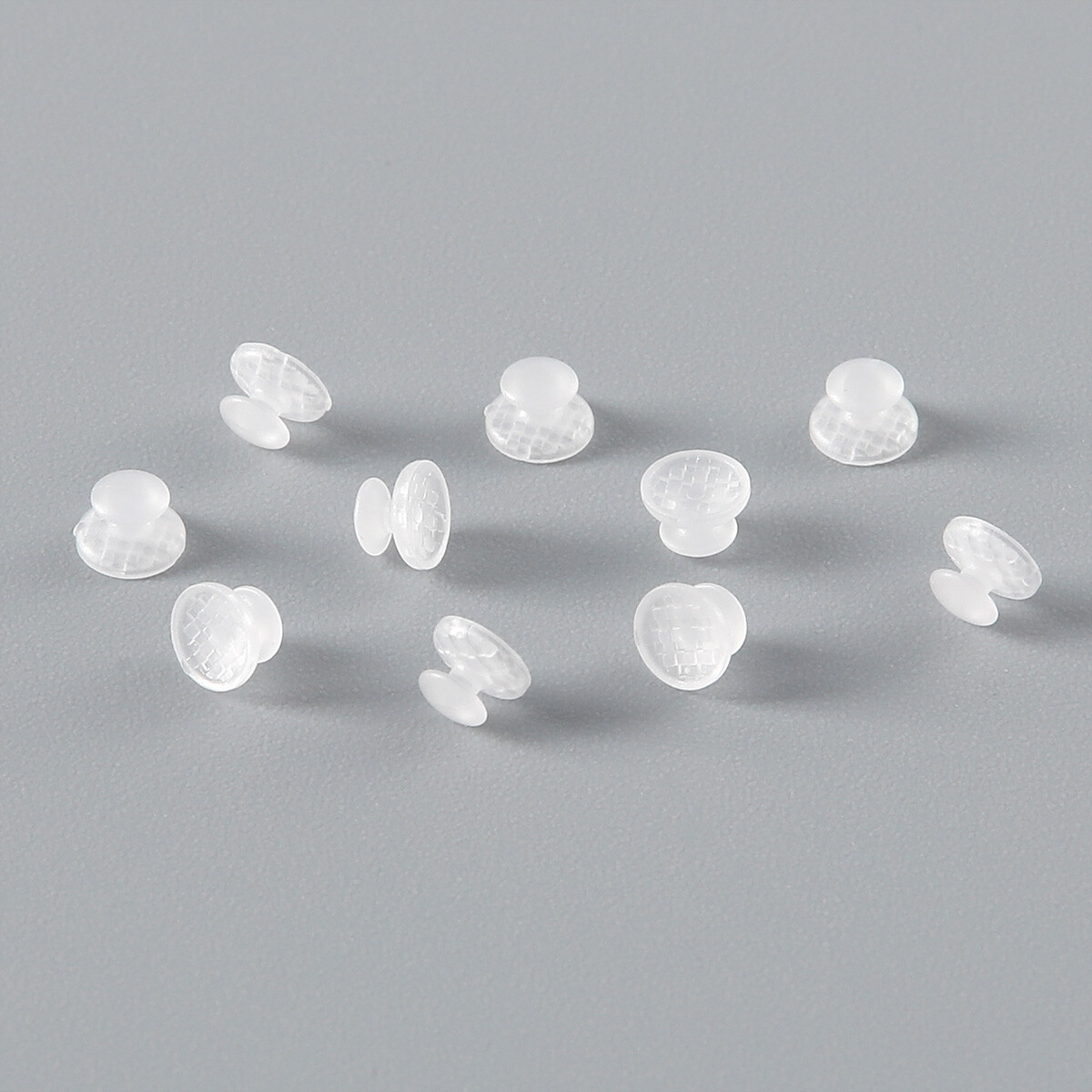 Dental Composite Clear Ceramic Lingual Buttons Bondable Round Rectangular Base