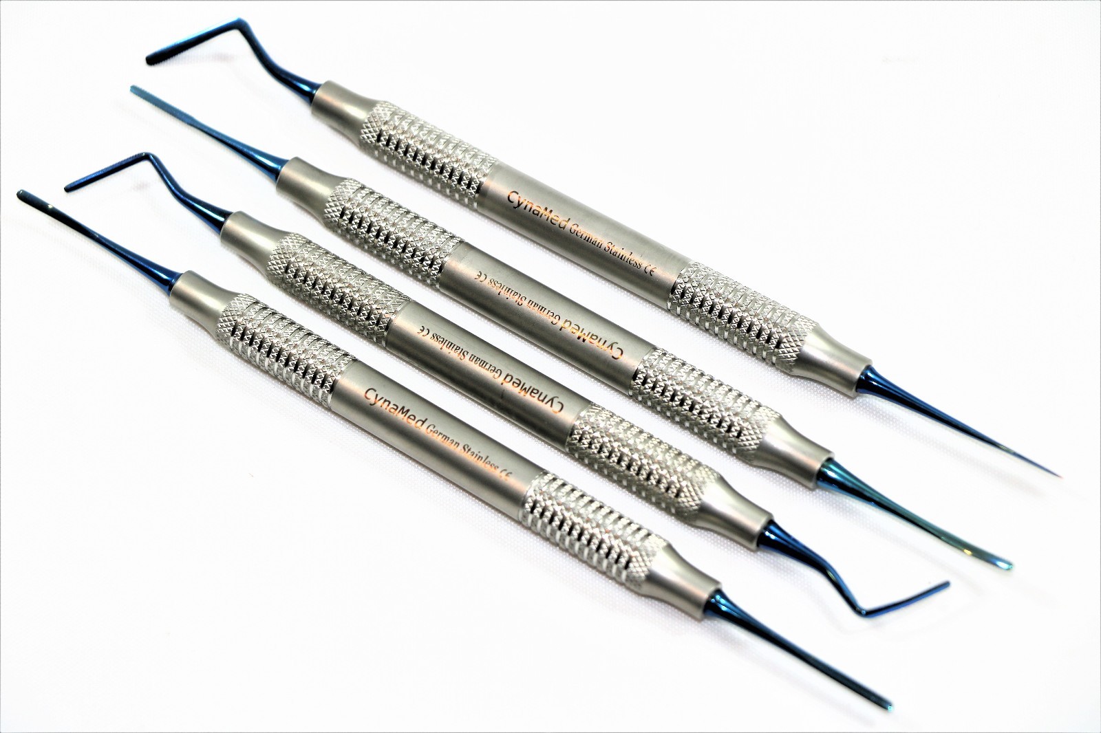 GERMAN Dental Composite Filling Instrument 4pc Set Precise Blue Tip Light Weight